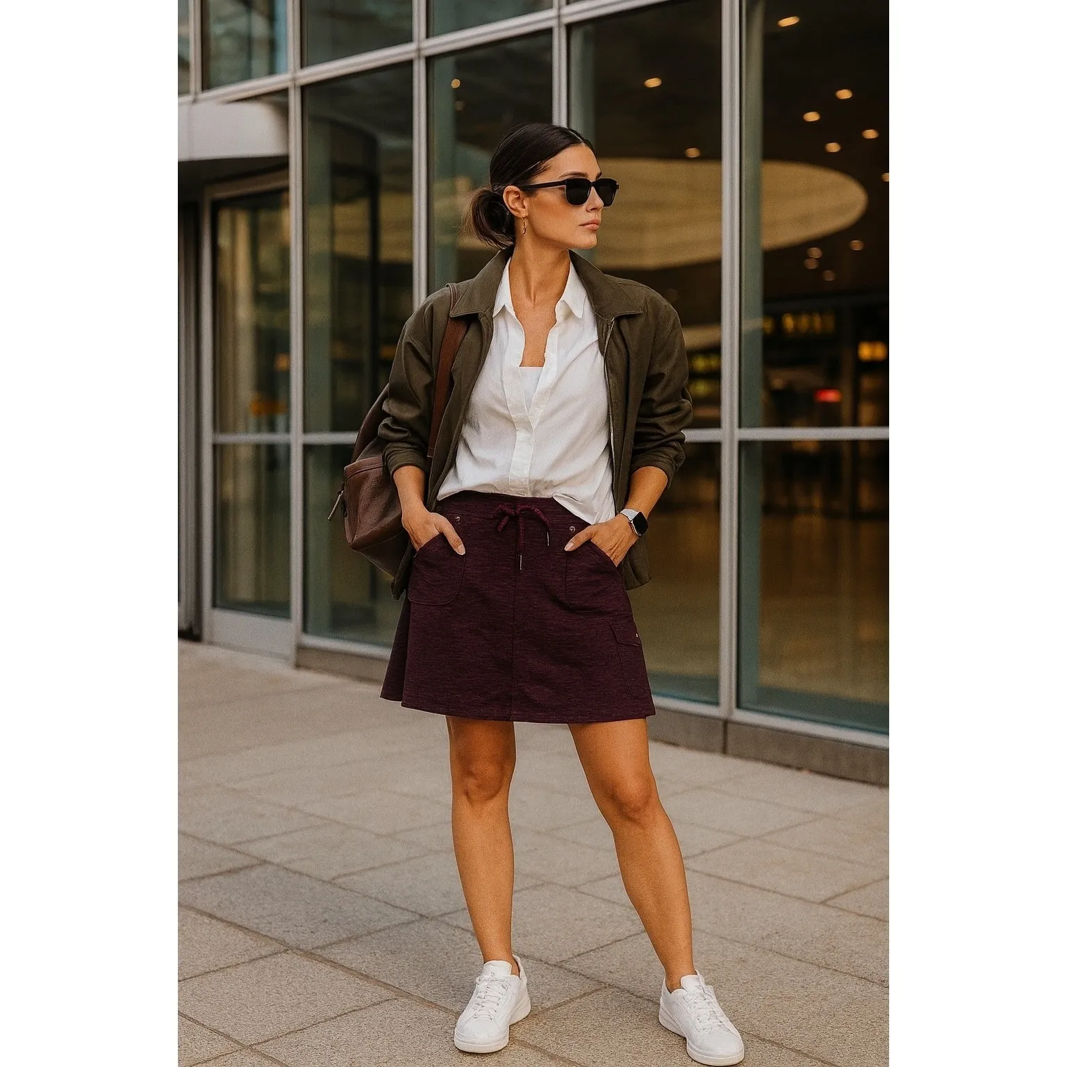 KUHL Purple Skort Active Hiking Travel Athleisure Pockets Shorts Underneath M 16 Size M - Image 2