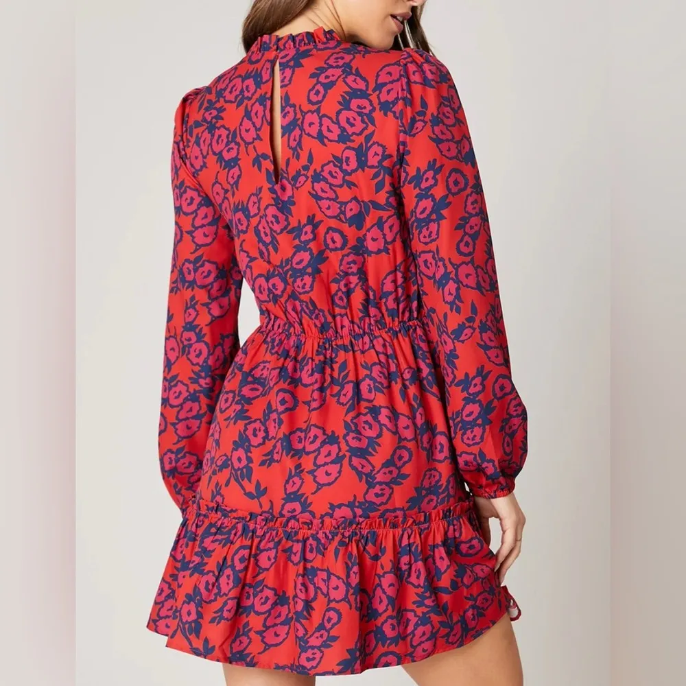 SUGAR-LIPS Mira Mar Floral Balloon Sleeve Dress M style number STD12970A - Image 3