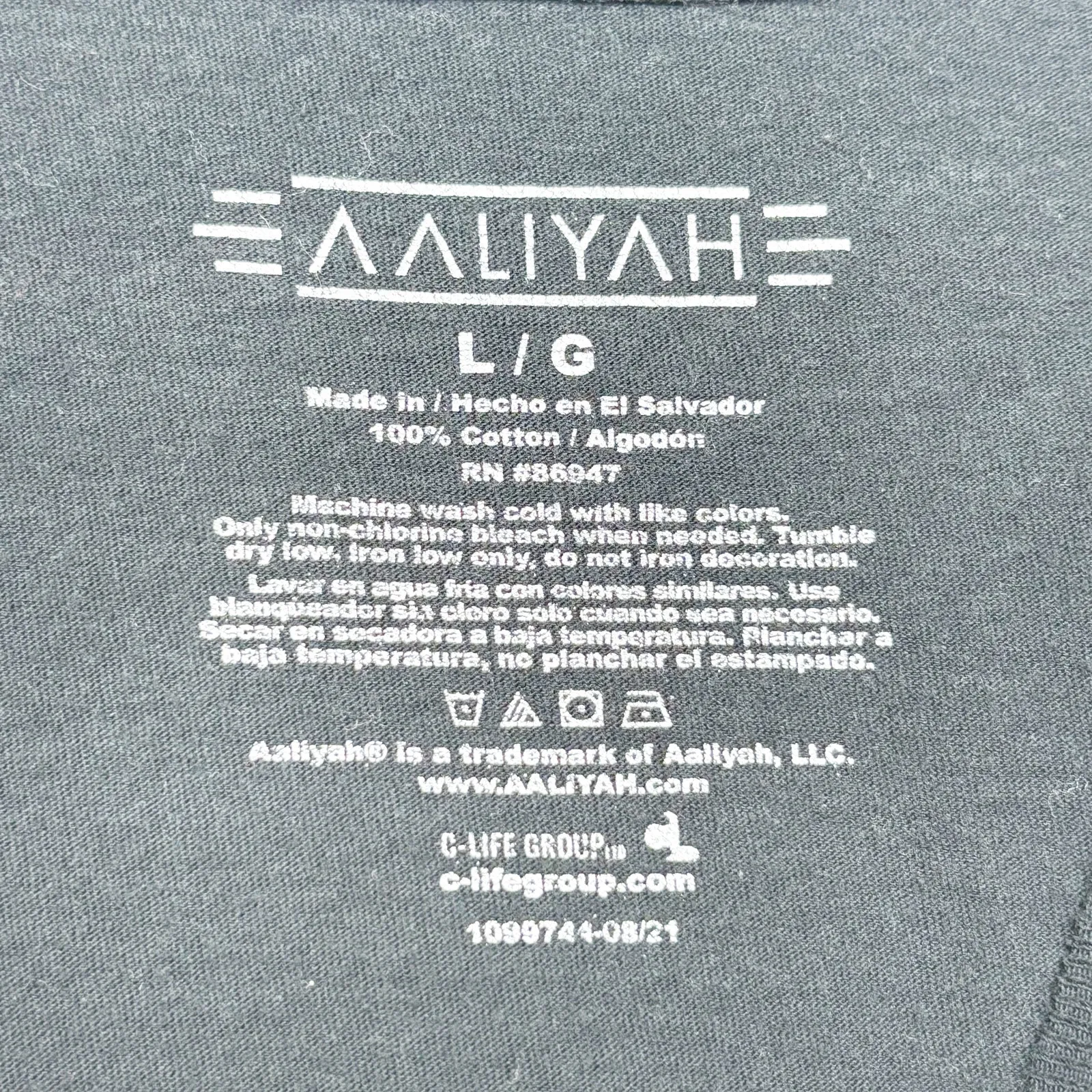 Aaliyah Black Tee Graphic T - Image 3