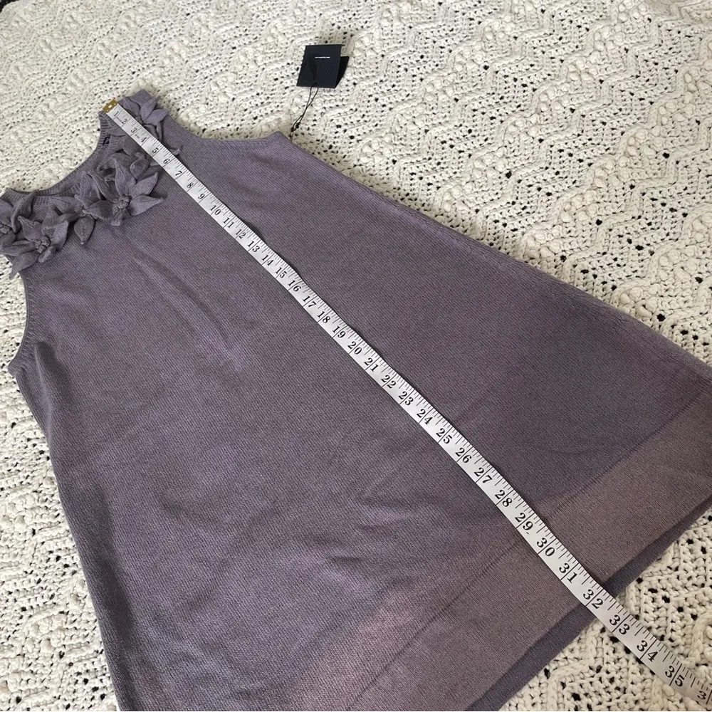 Rhys Dwfen Cotton Linen Sleeveless Sweater Knit Mini Dress Purple (NWT) (Medium) - Image 5