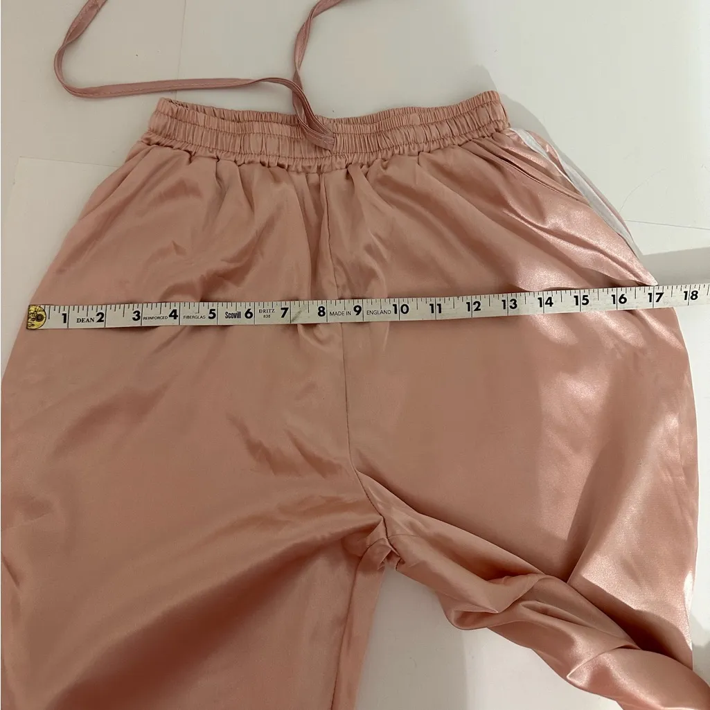 Blush Pink Satin Tracksuit Set Jacket & Pants Streetwear - SEE NOTES ON SIZING - Image 13
