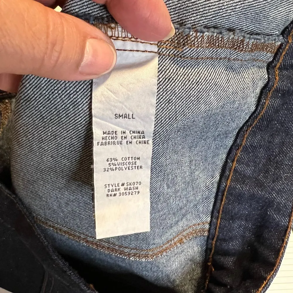 Altar'd State Dark Denim Mini‎ Skirt w/Front Zip Detail & Panel Stitching-SZ SM - Image 6