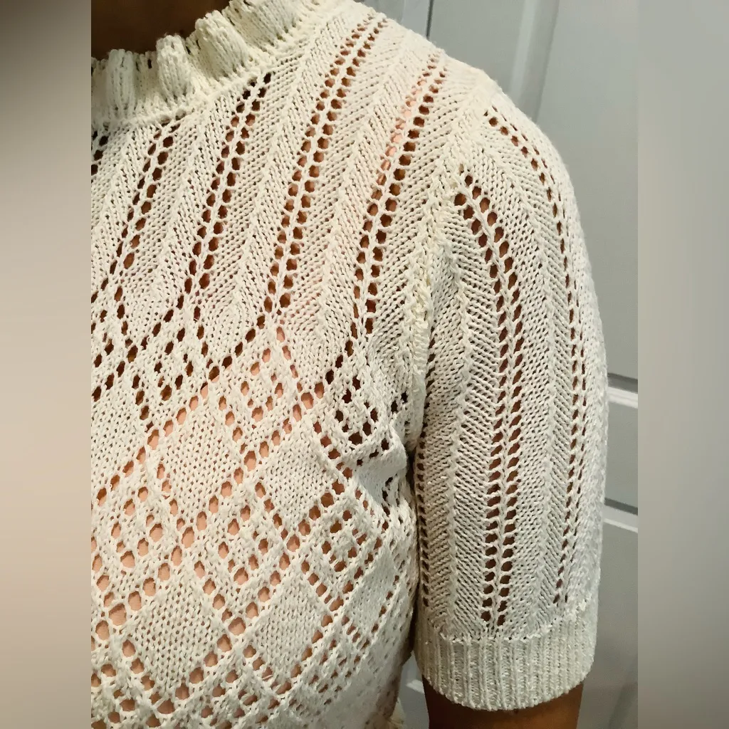 Super cute pointelle knit top 🌸🌸🌸 - Image 3