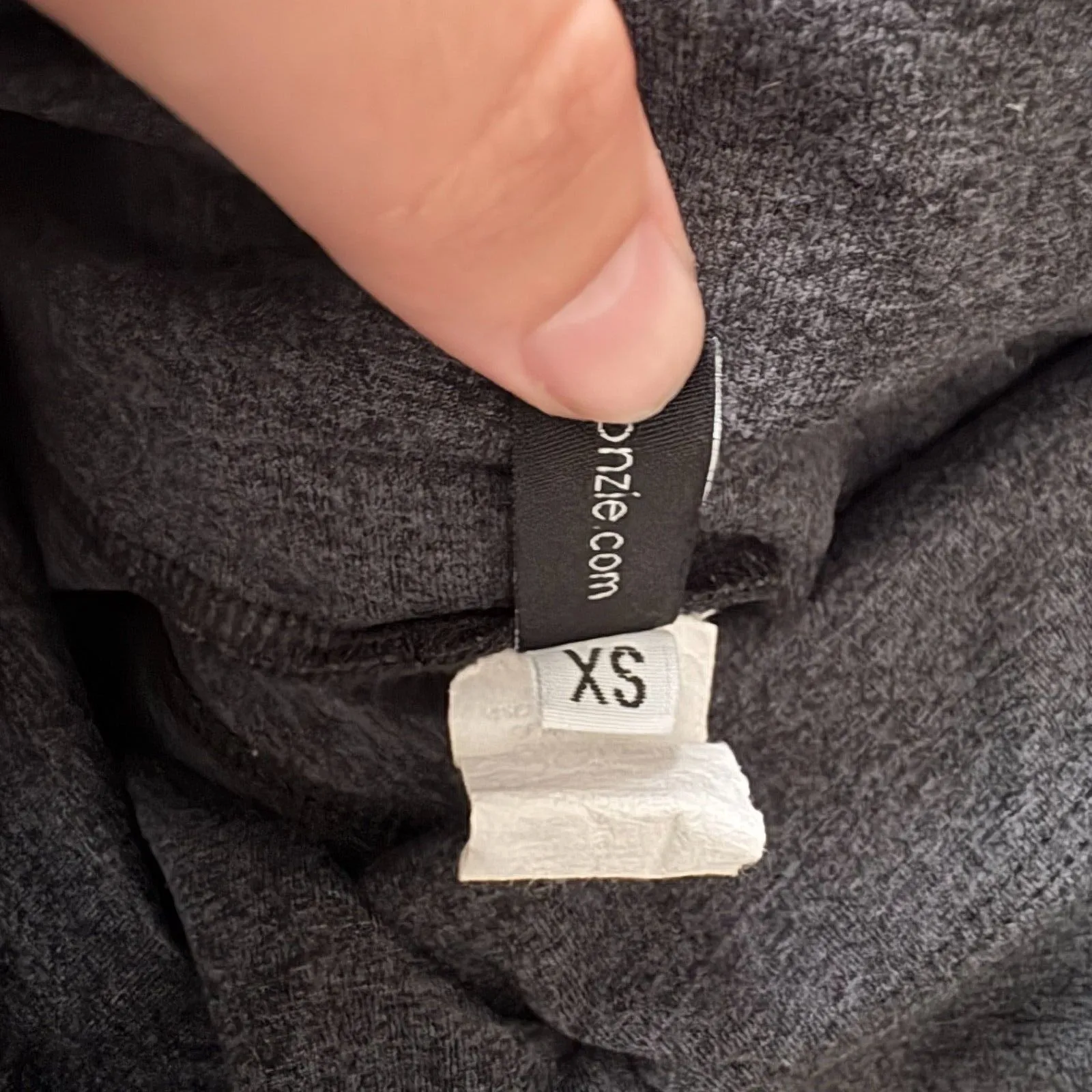 Onzie Colorblock Athletic Leggings Gray Olive Stretch Activewear Size XS‎ - Image 6