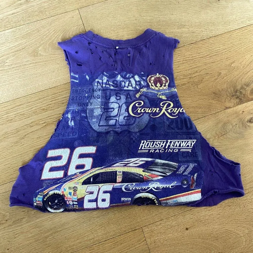 Furst Of A Kind Jamie McMurray 26 Distressed Cropped Tank - Image 3