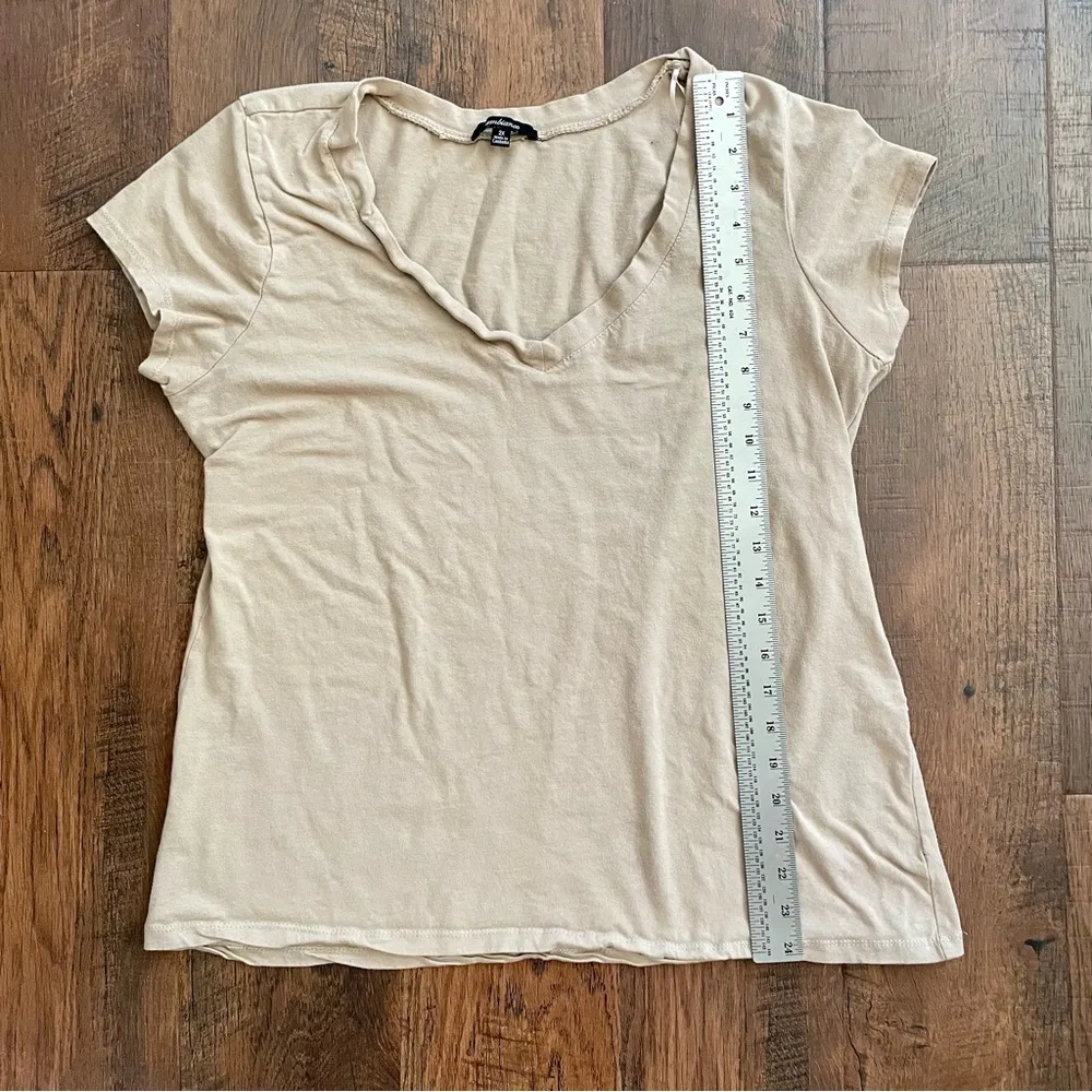 AMBIANCE tan short sleeve tee shirt, plus size 2X - Image 4