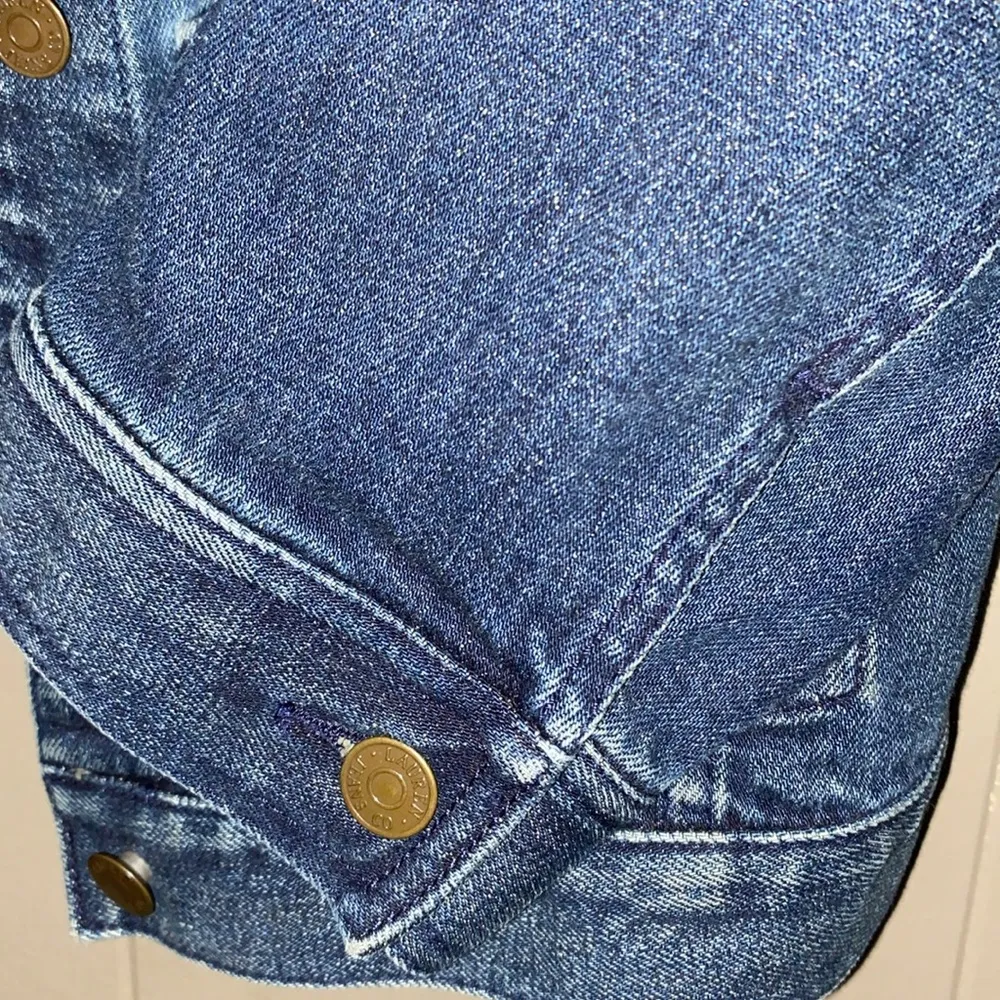 Vintage Ralph Lauren Jean Jacket Women’s Size M RL Denim Band Collar Jacket Blue Size M - Image 11