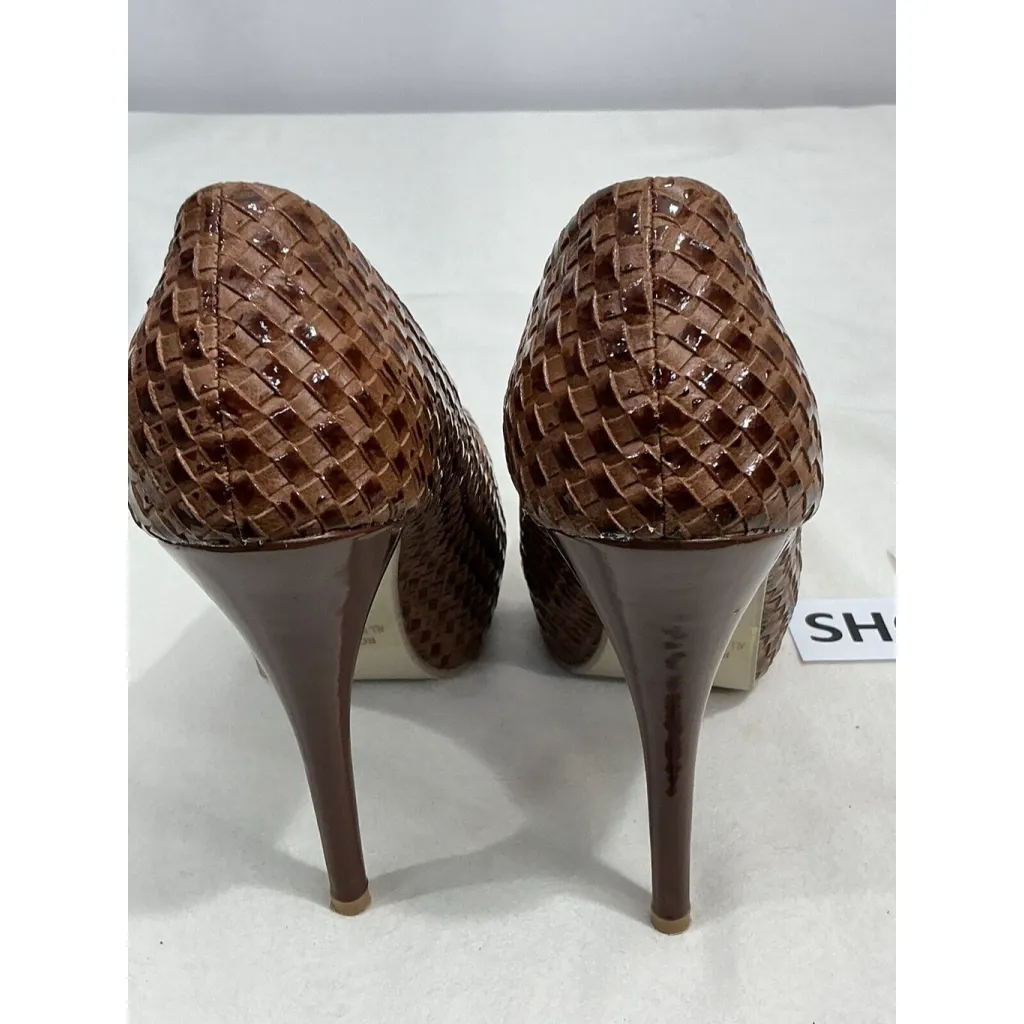 Womans Db Dk Fashion Robby Brown Peep Toe Platform Party Shoes Size 8 - Image 5