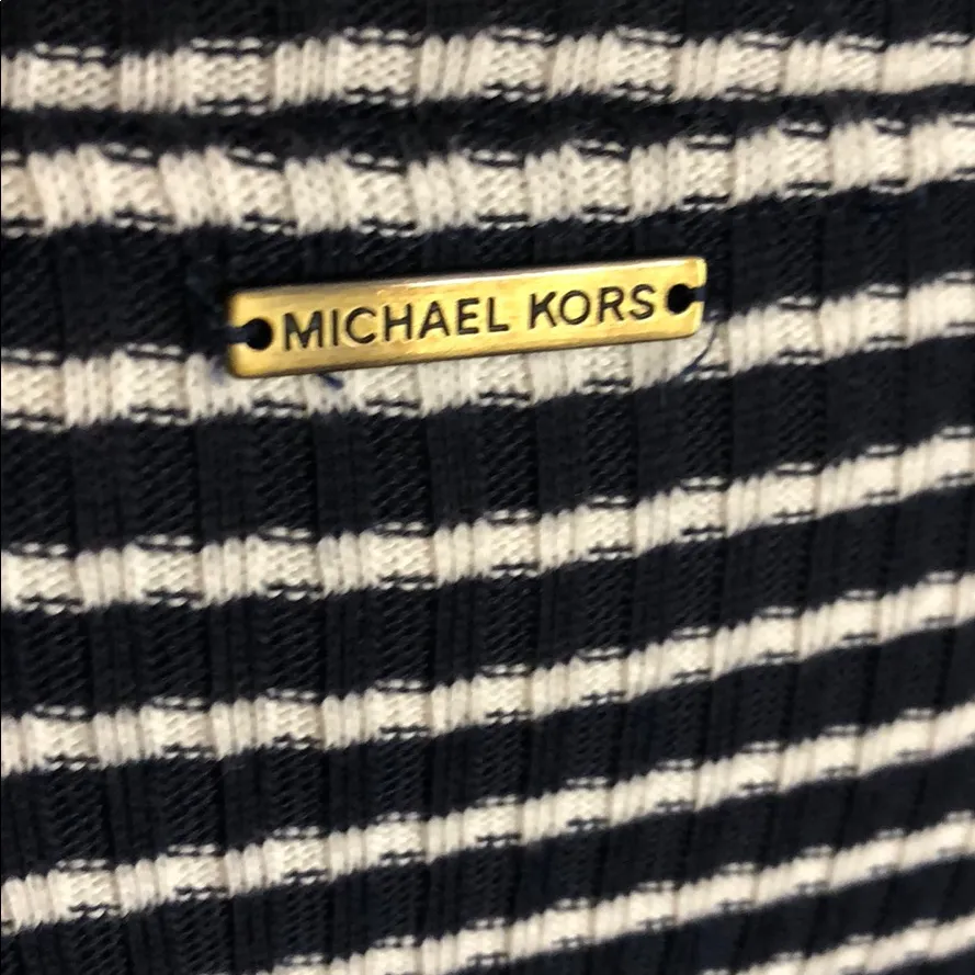 New Michael Kors ribbed knit top navy blue - Image 3