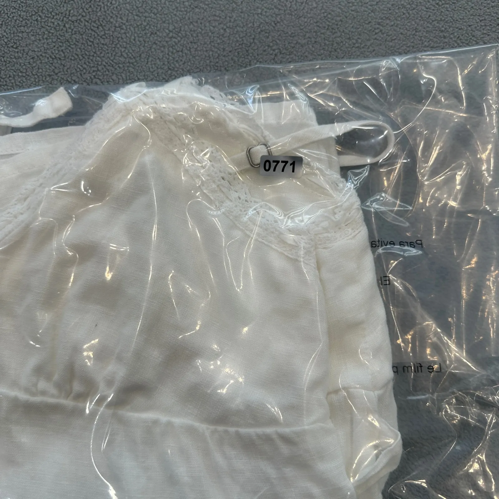 John Galt Tank Top One Size White Linen Cami Lace Trim Brandy Melville Pacsun - Image 7