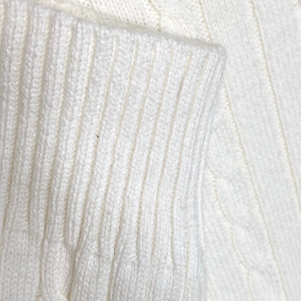 new Izod ❤︎ Cozy Classic Cable Knit Turtleneck Sweater ❤︎ Ivory Winter White XL - Image 8