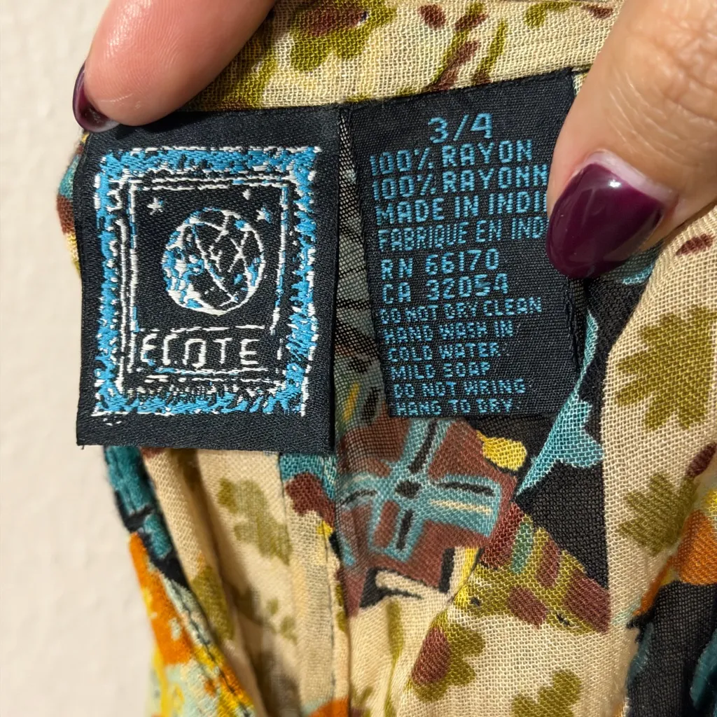 Free People Ecote vintage 90s y2k bohemian set size Small top 3/4 skirt - Image 8