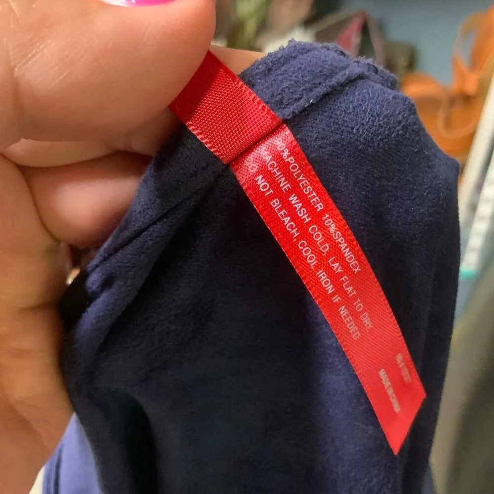 305. Ruby Ribbon Suede like reversible Dress Tunic Medium Blue - Image 5