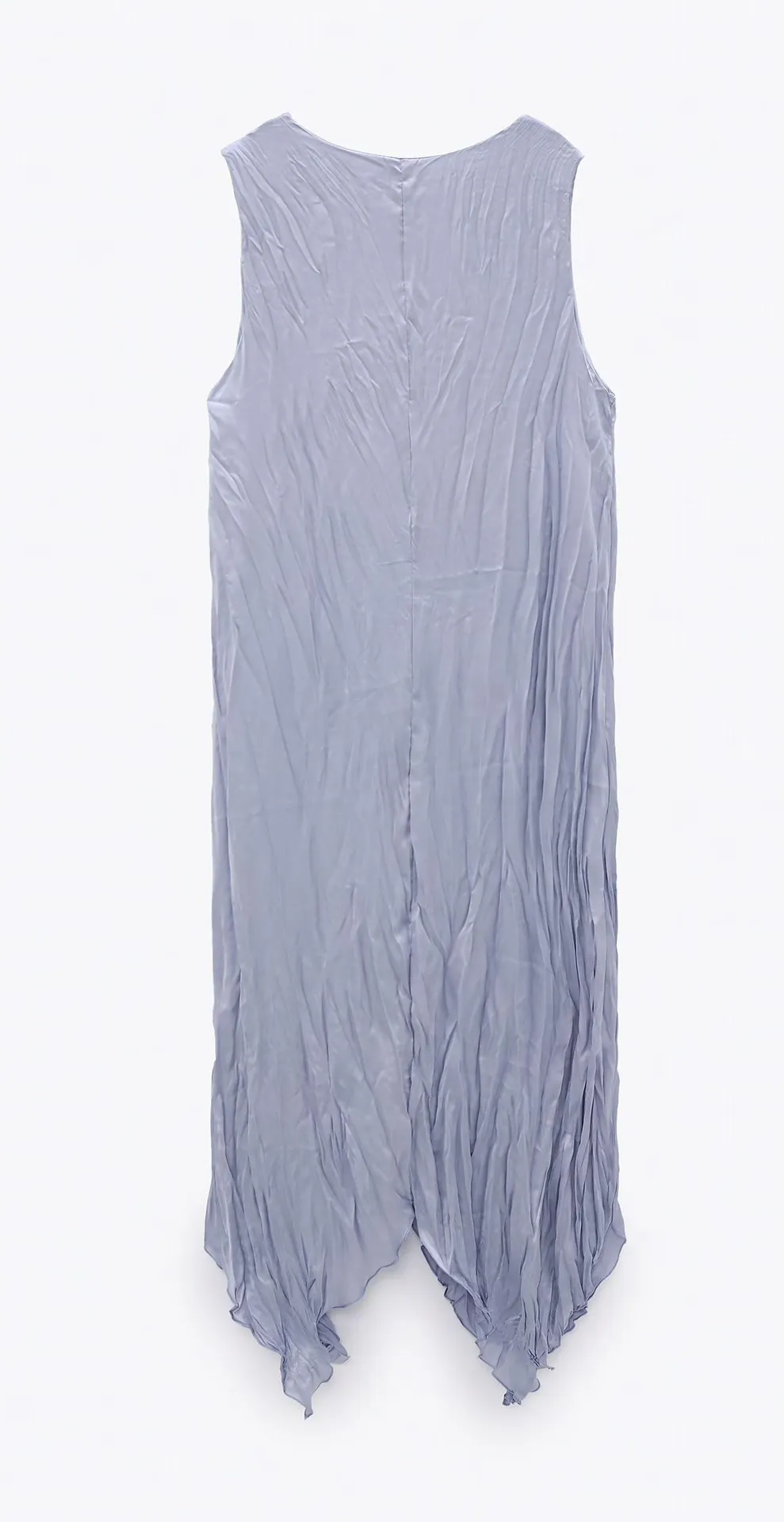 Lavender Blue Wrinkle Look Dress - Image 4