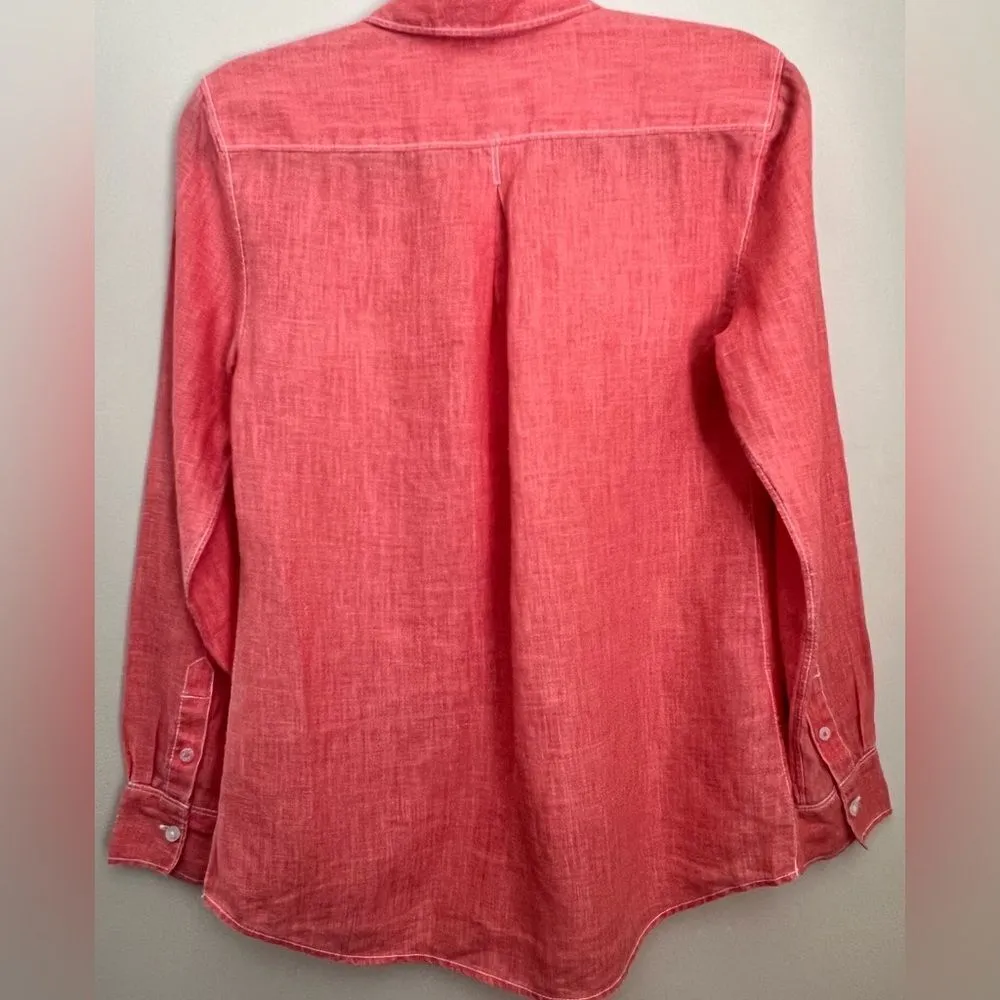 Tommy Bahama Salmon Button‎ Down Top - Image 6