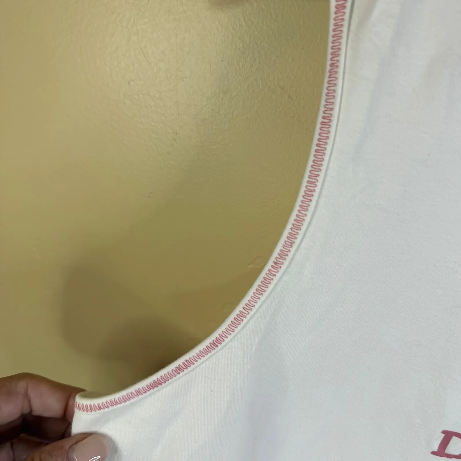 Harley Davidson Tank Top Womens XL‎ Pink Logo Stitching Graphic Bikercore Grunge White - Image 5