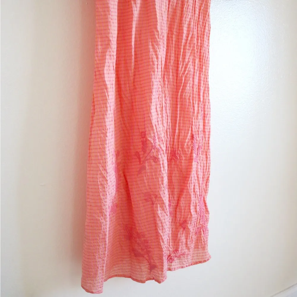 Johnny Was Gingham Embroidered Dress SZ M - Image 13