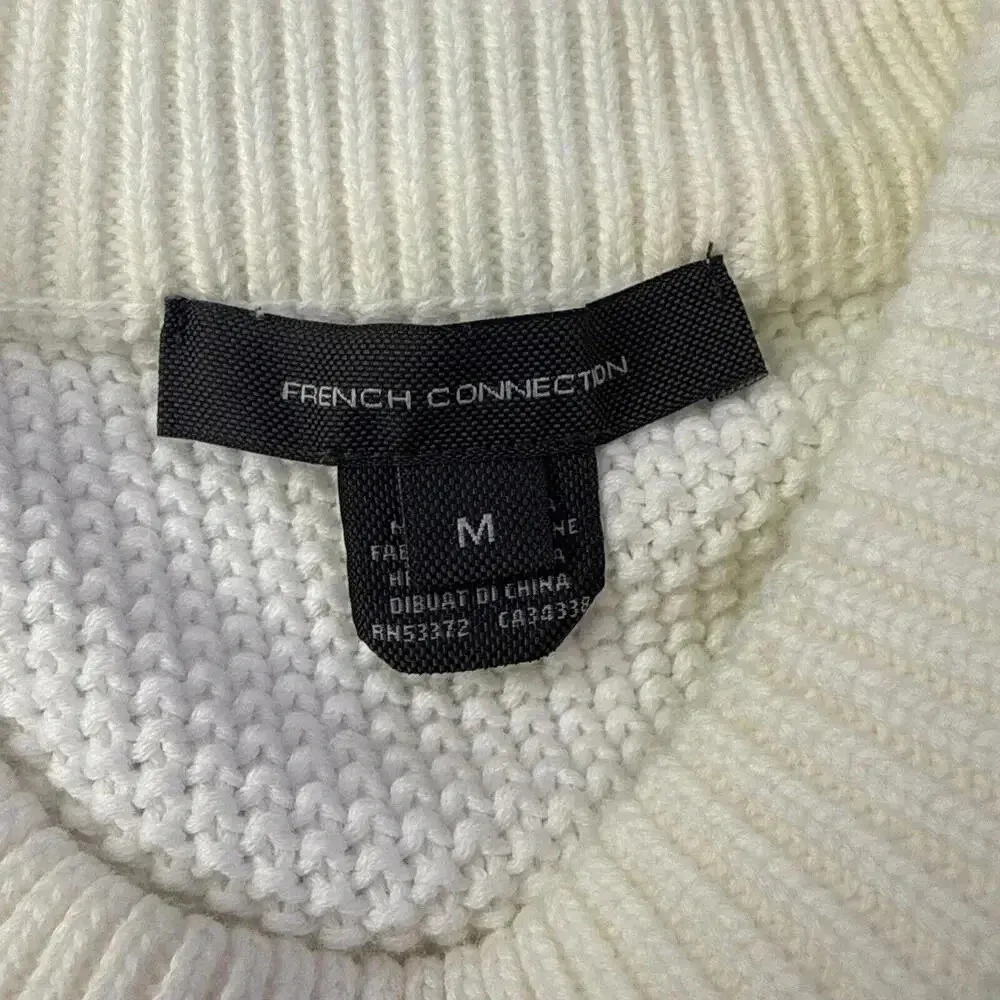 French Connection Cropped Sweater Women's Size M White Babysoft Crewneck Blouse - Image 6