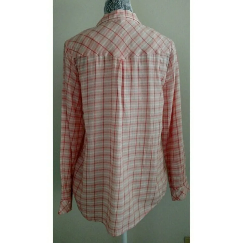 Joie Dehart Plaid Button Down Shirt - Size M - NWT - Image 6