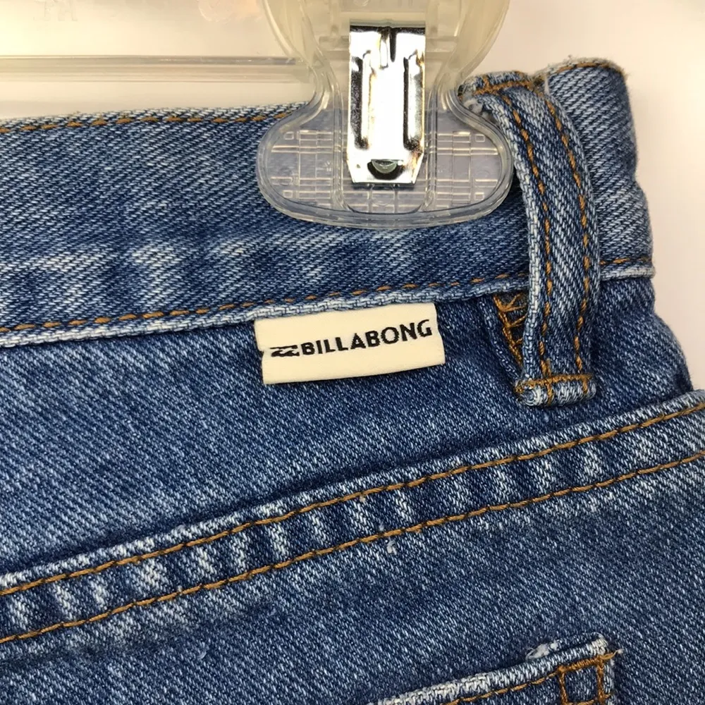 Billabong Women’s Distressed Foldover Hem Denim Shorts - Image 8