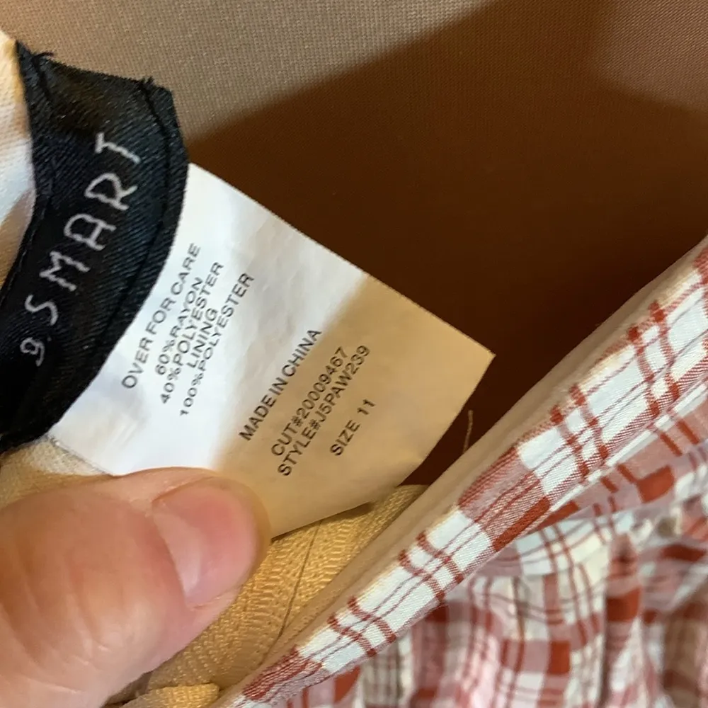 B. Smart  Plaid Ruffle Sleeve Dress Size 11 - Image 4