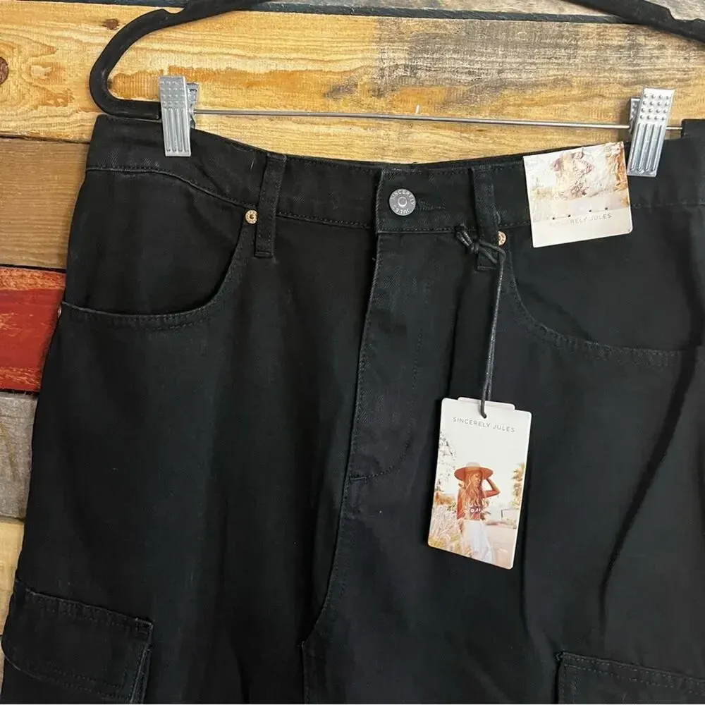Sincerely Jules Black Cargo‎ Maxi Skirt Size 11/29 - Image 3