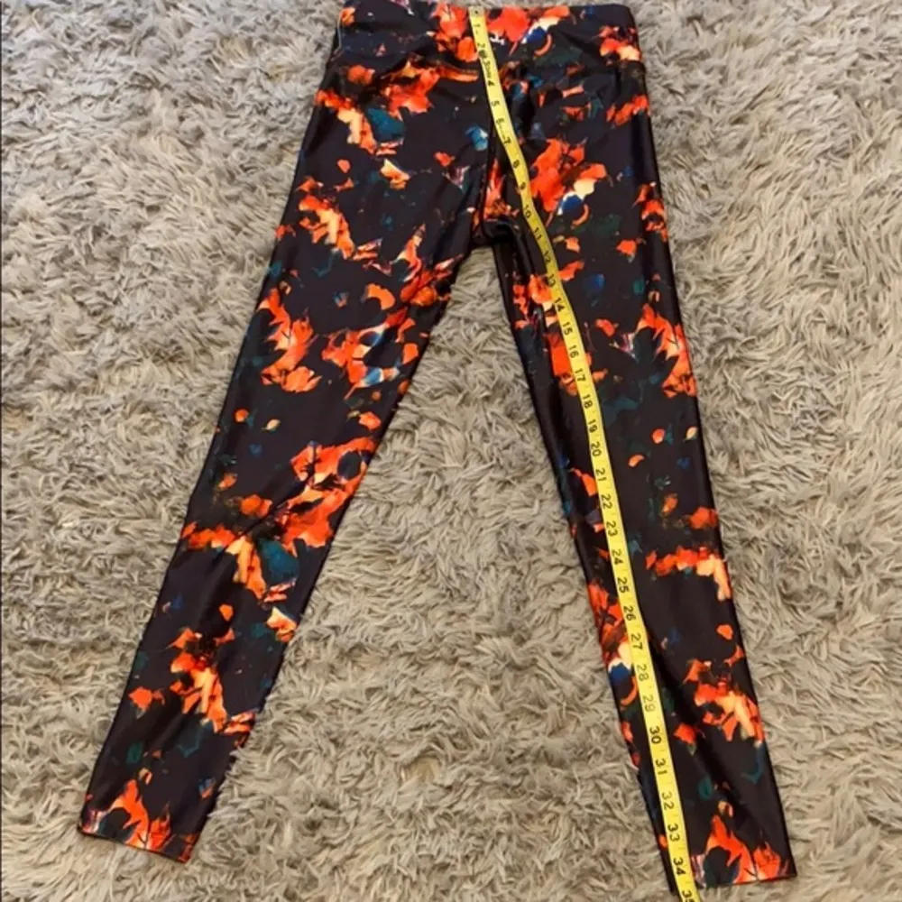 Joy Lab Women’s Black Yoga Workout Running Leggings Multi Colored Print SMALL - Image 7