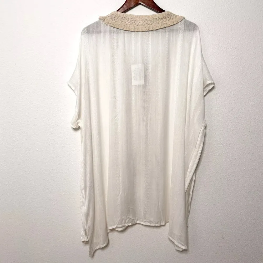 Anthropologie Surf Gypsy bohemian boho crochet swimsuit cover up tunic size M - Image 8