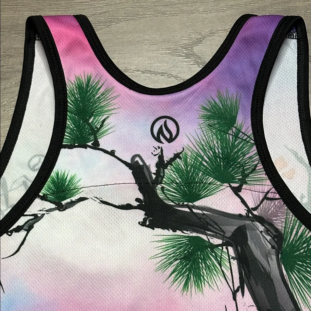 INKnBURN Zen Running Training Tank Black Pink Size Large - Image 4