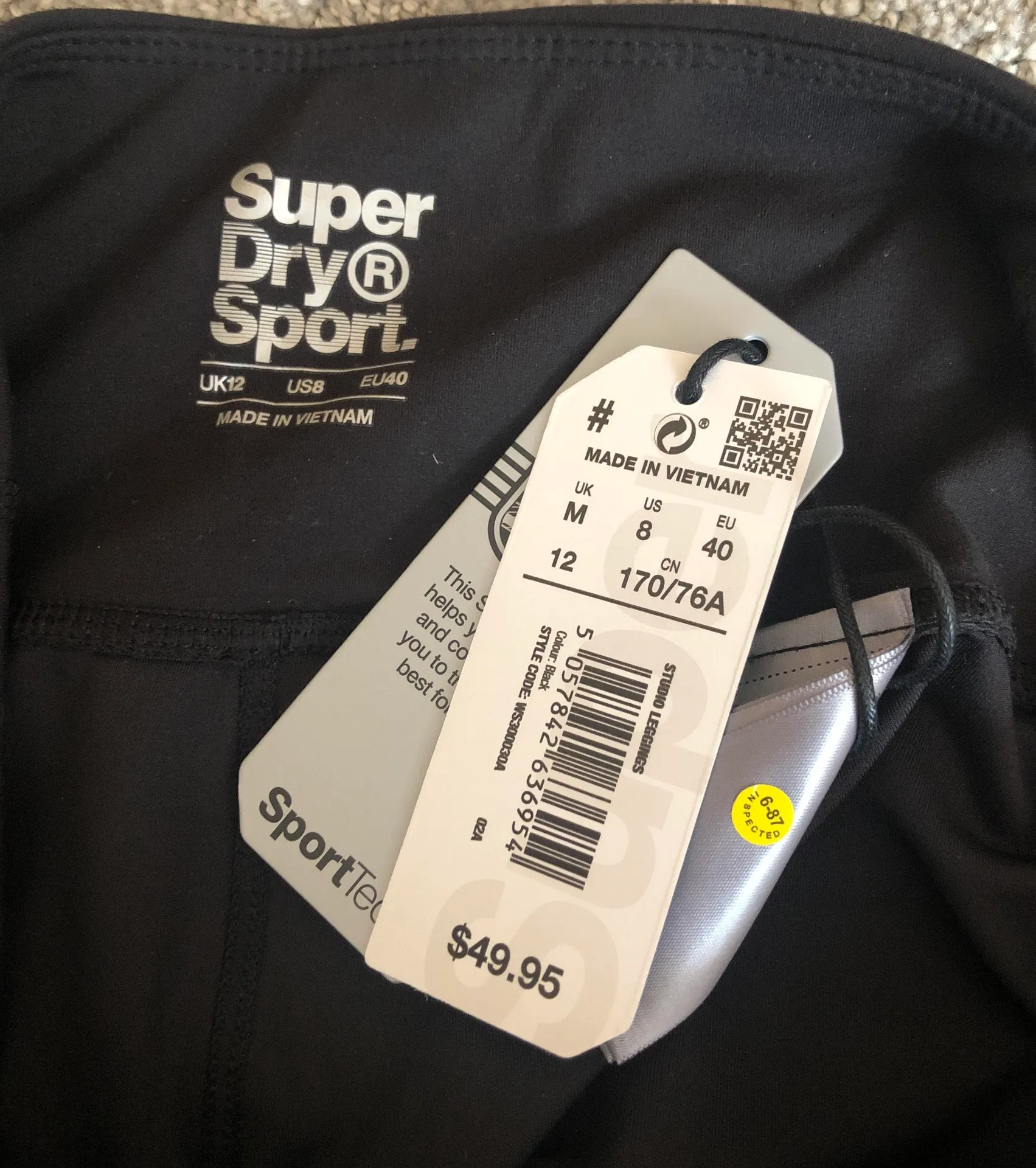 SuperDry Sport Legging Black - Image 2