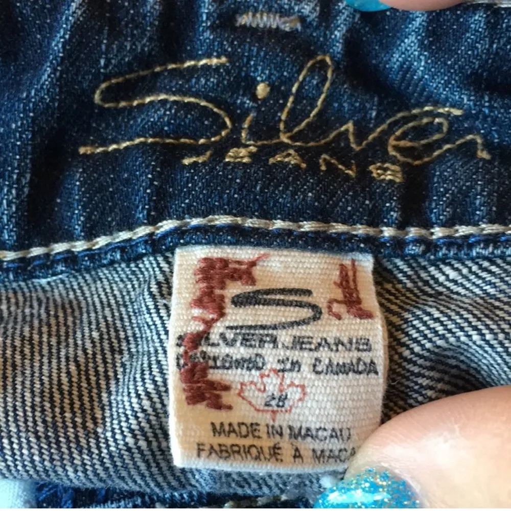 Silver Aiko Jeans 28 Distressed Boot Cut Altered Cut - Image 7