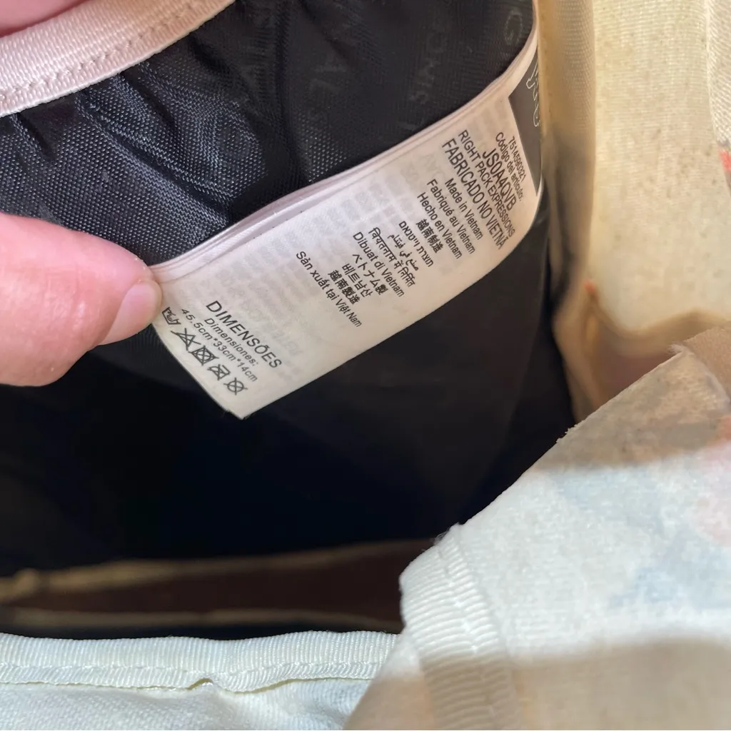 Jansport Right Pack Expressions Backpack Student Floral Canvas Suede Bottom Boho Orange - Image 8