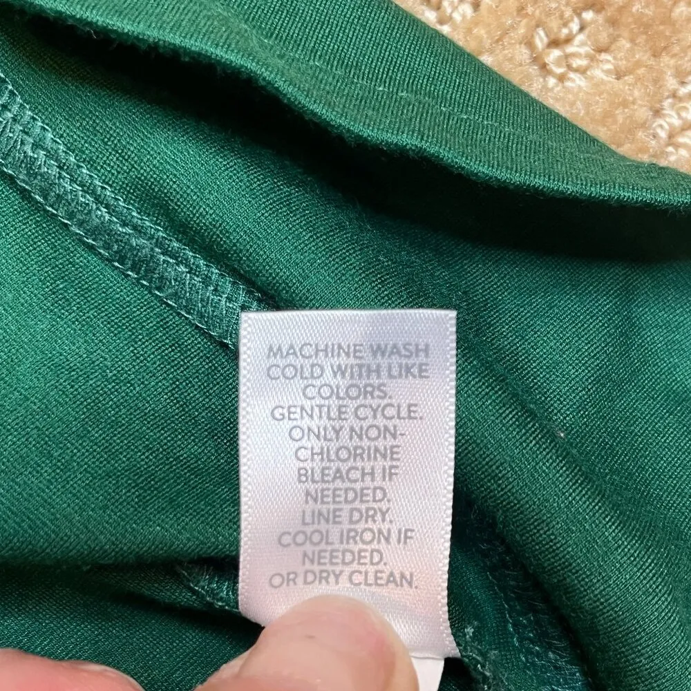 J. Jill Ponte Knit Green Dress Pullover Wrap Ruffle Modest Workwear Career SZ XS - Image 7