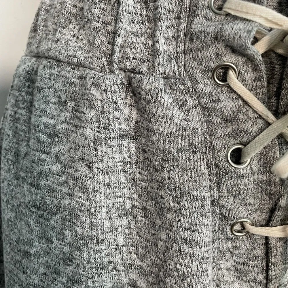 Lily White Knit Gray Heather Drawstring Joggers M - Image 8