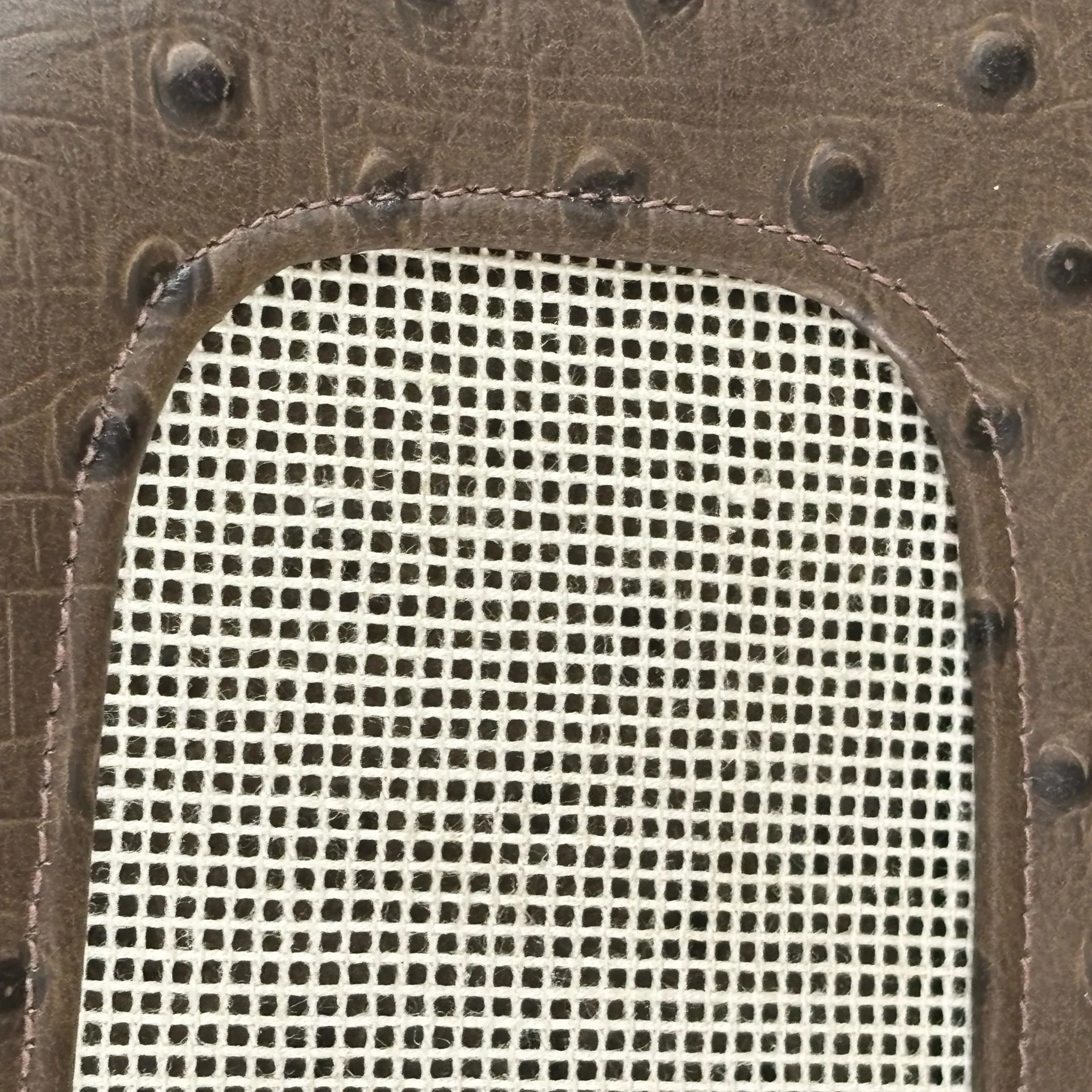 VTG ostrich leather Elegant Brown Shoulder Bag - Image 6