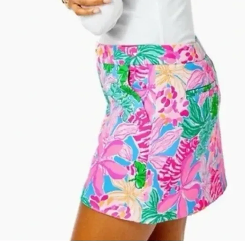 Lilly Pulitzer Colette Knit Skort Size 16 Multi Tigers Lair Pink Green Golf - Image 3