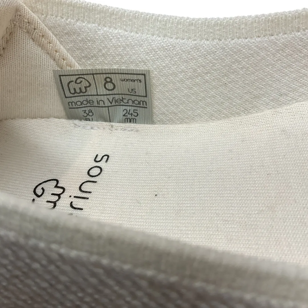 Merinos Women's Natural White Slip On Comfy Lightweight Ballet Flats Shoes Sz 8 - Image 5