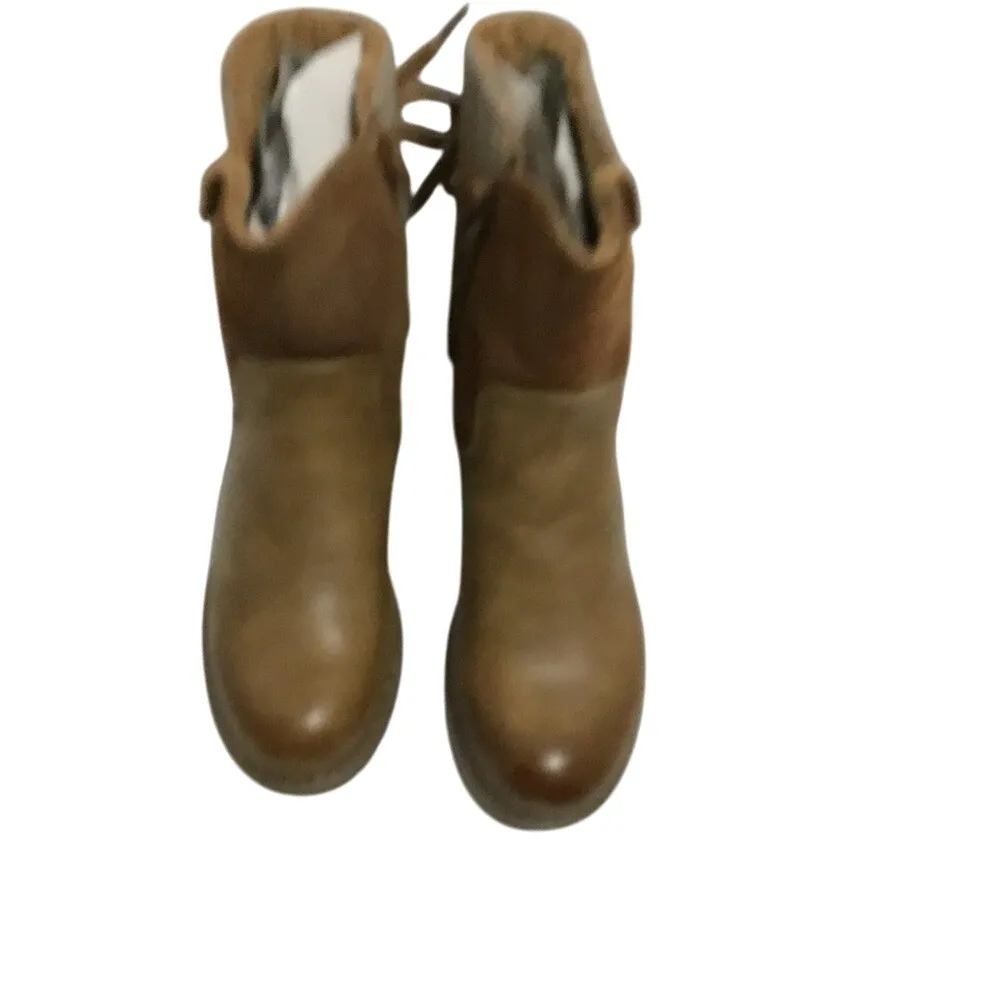 Patrizia Anke Step‎ Dawna Brown Leather Ankle Boots Women's Size 8E Rustic Chic - Image 2