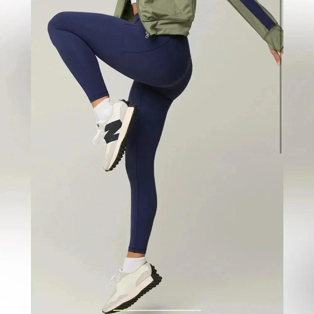 “Real Me 7/8 Legging Hi Rise” Leggings Gray Blue - Image 2