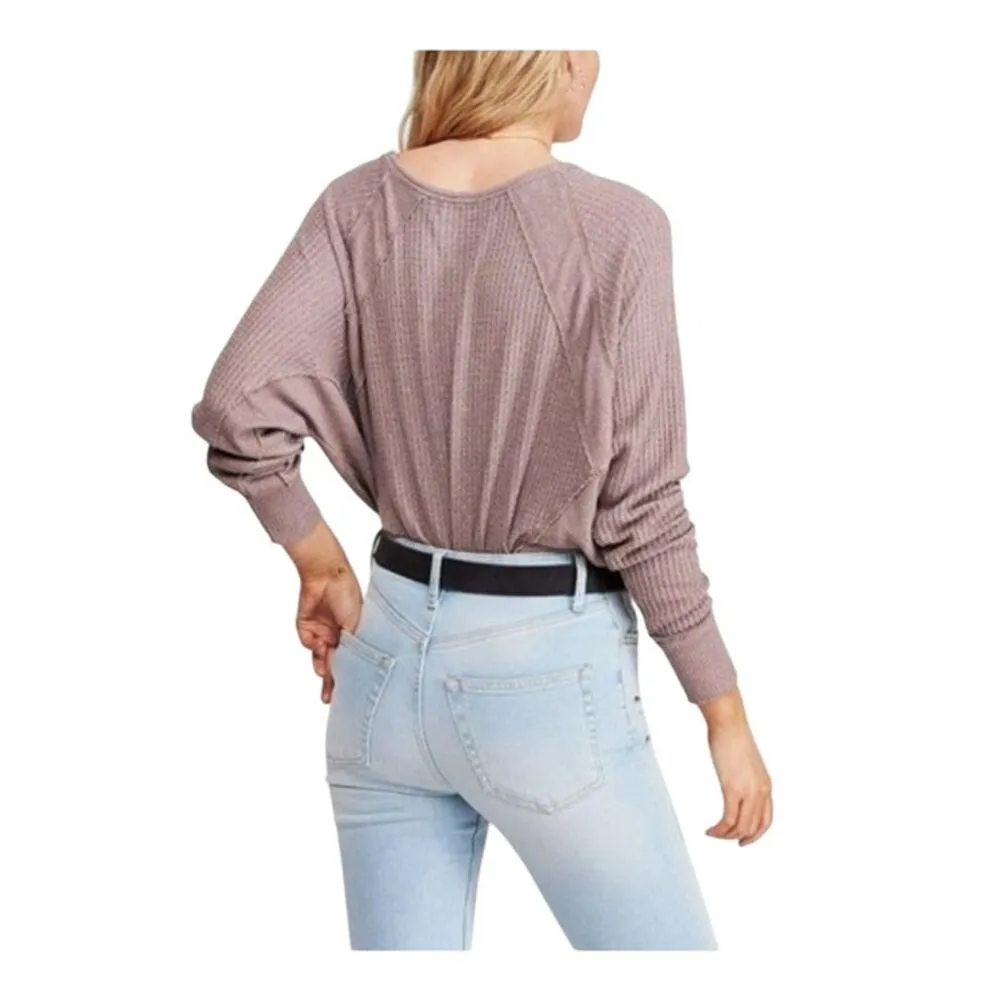 Free People We The Free Santa Clara Thermal Top Tan Size XS - Image 2