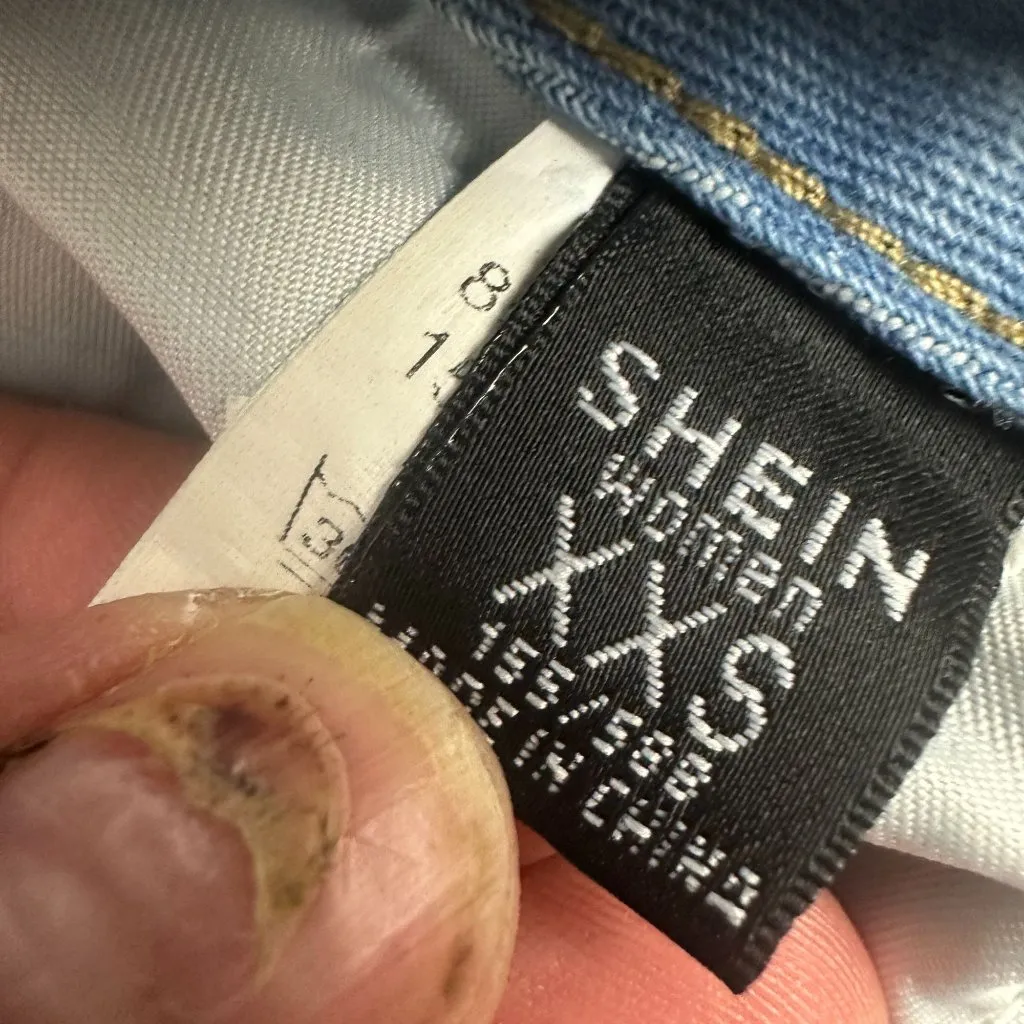 Distressed Denim Jeans Light Wash XXS Shein Women Casual Ripped Style - Image 4