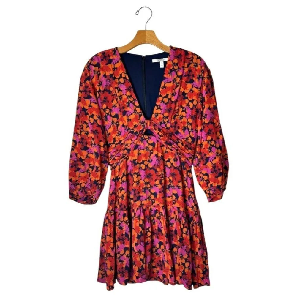 Derek Lam 10 Crosby Dress Women 4 Red Floral Talia Fit And Flare Mini‎ Boho - Image 2