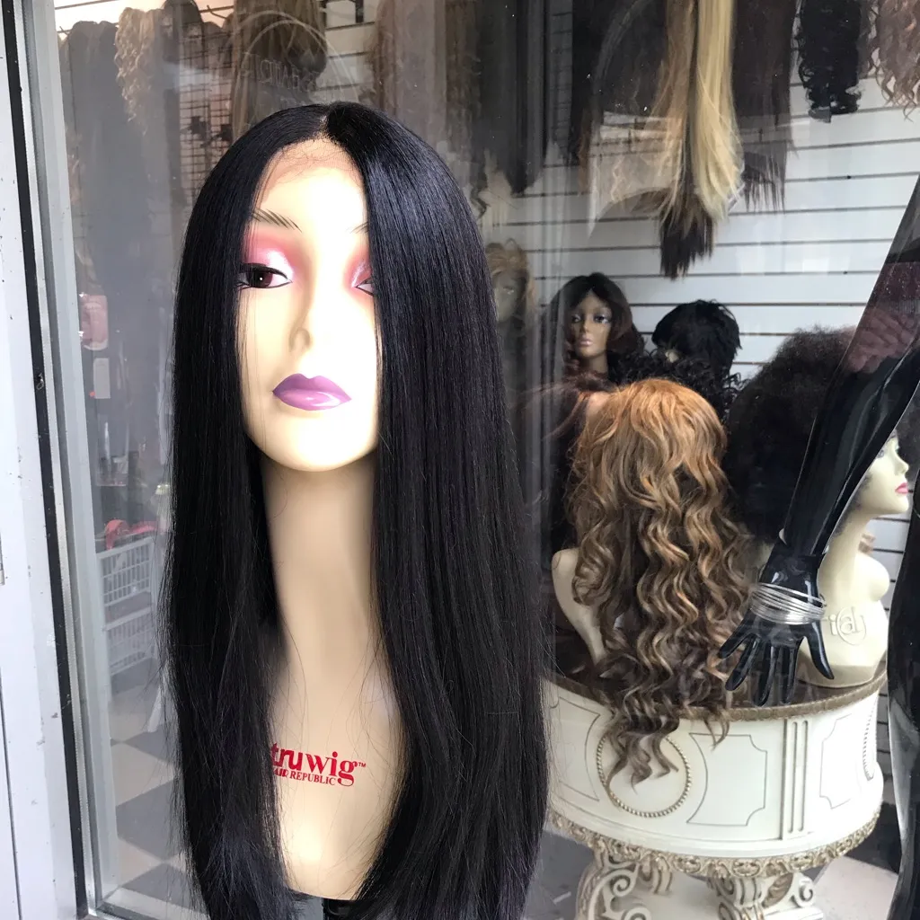 Black Swisslace Lacefront wig long sleek 2019 - Image 4