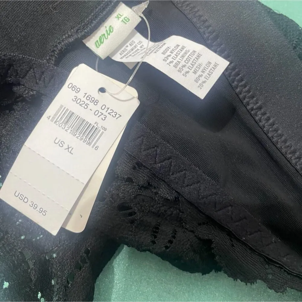 NEW Aerie Size XL Bralet Black Lace Sexy - Image 4