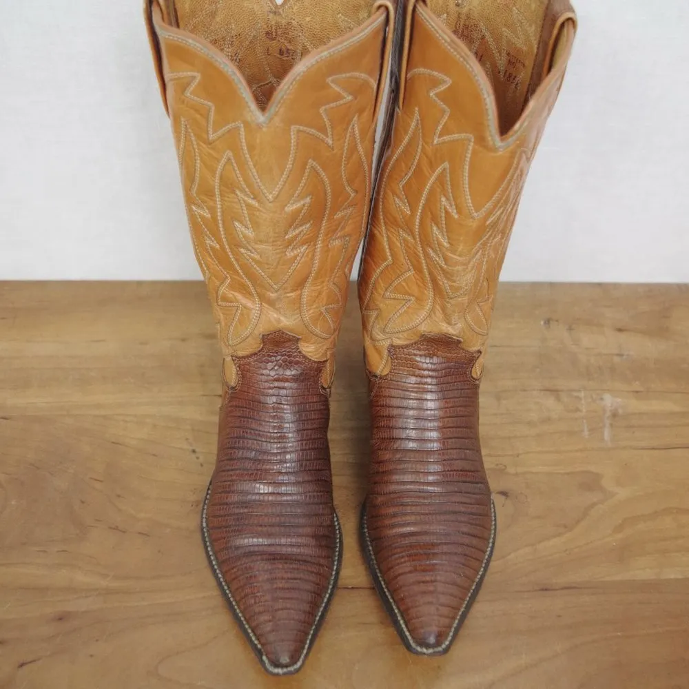 Vintage Ladies' Justin Lizard Quarters Cowgirl Western Boots L 4501 Size 5.5B - Image 14