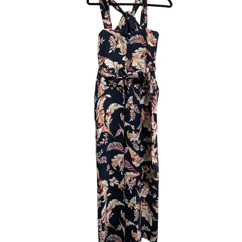 Joie Trinity floral cropped halter jumpsuit size 2 - Image 3