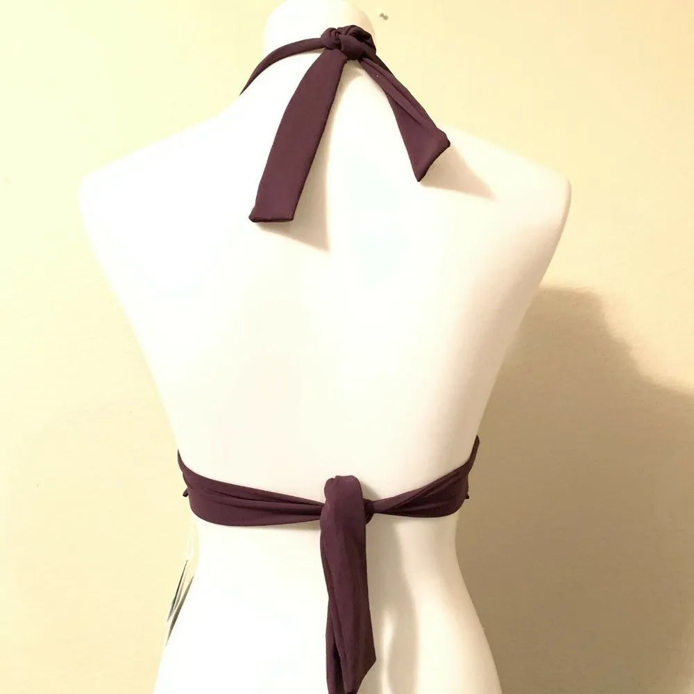 Bleu Rod Beattie Purple Halter V-Neck Bikini Top - Image 3