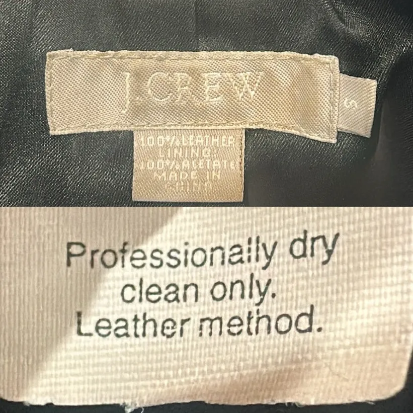 Vintage Y2K J. Crew Black Leather Shacket Minimalist Preppy Heritage Old Money - Image 15