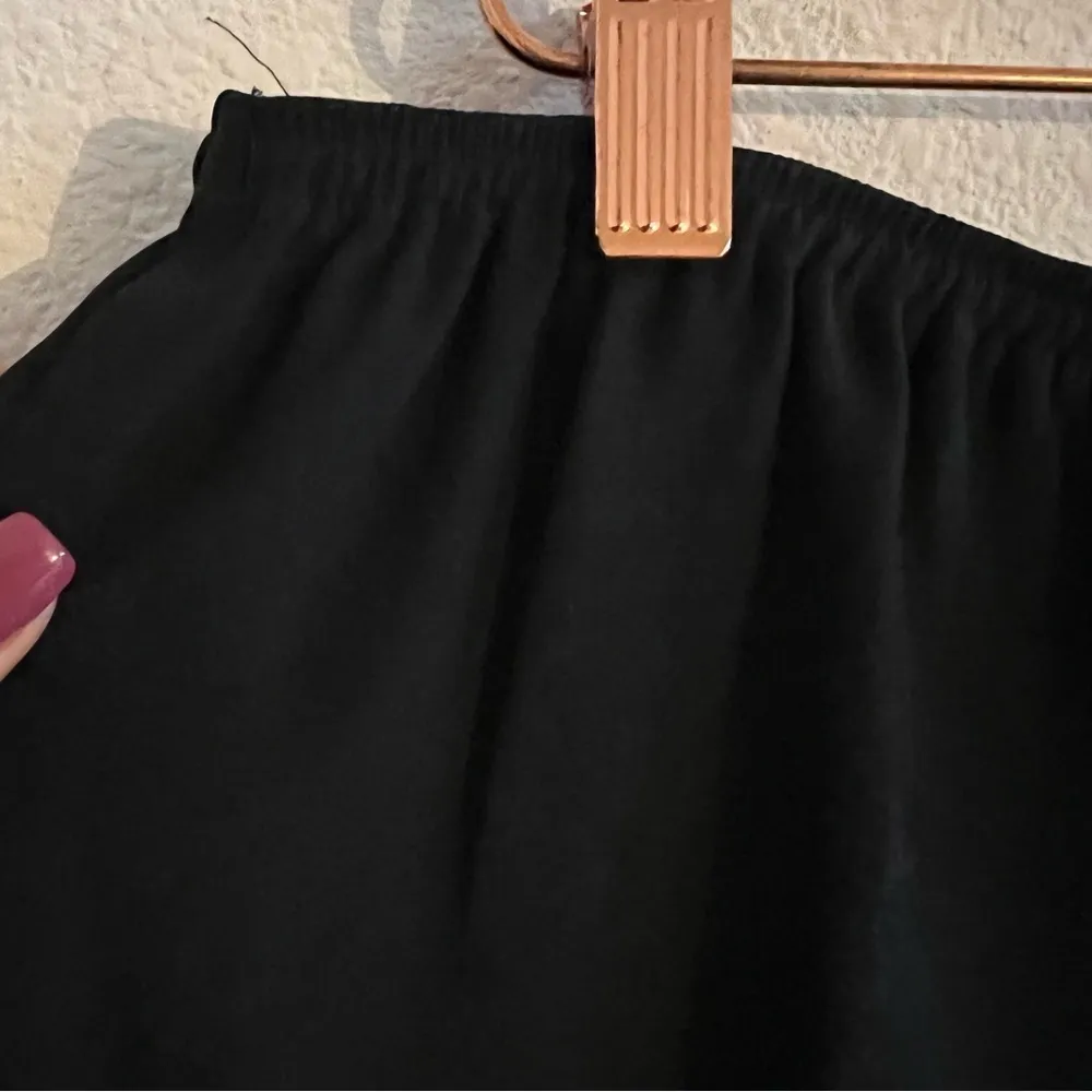 Citron Santa Monica Silk Spandex Elastic Waist Black Pants 0X - Image 7