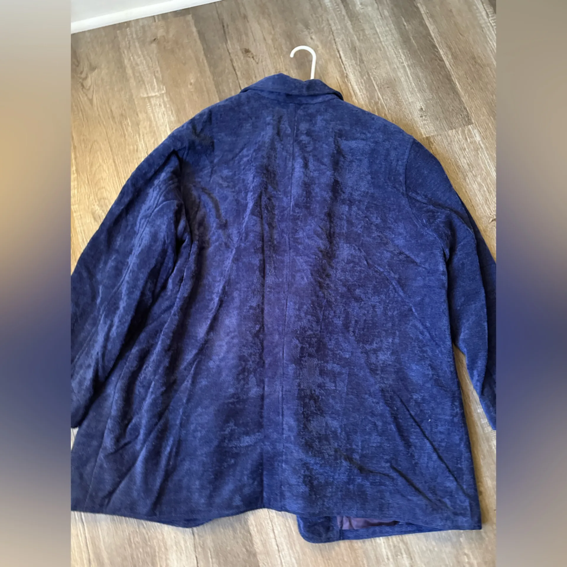 Spiegel VTG Elements Corduroy Jacket Button Down Suede Navy Blue Hippie Boho Size 2X - Image 10